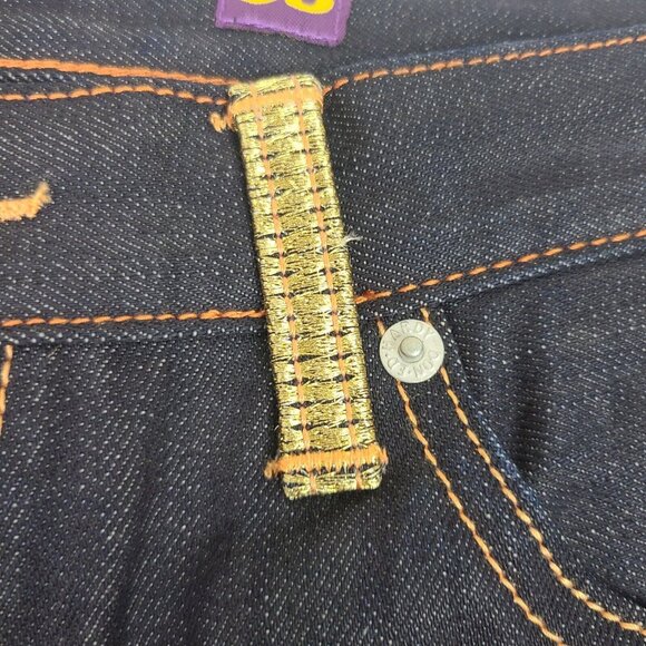 Vintage 2000's Denim Jeans‎ with Rhinestone Skull Decals Size 38 EUC - Picture 6 of 15